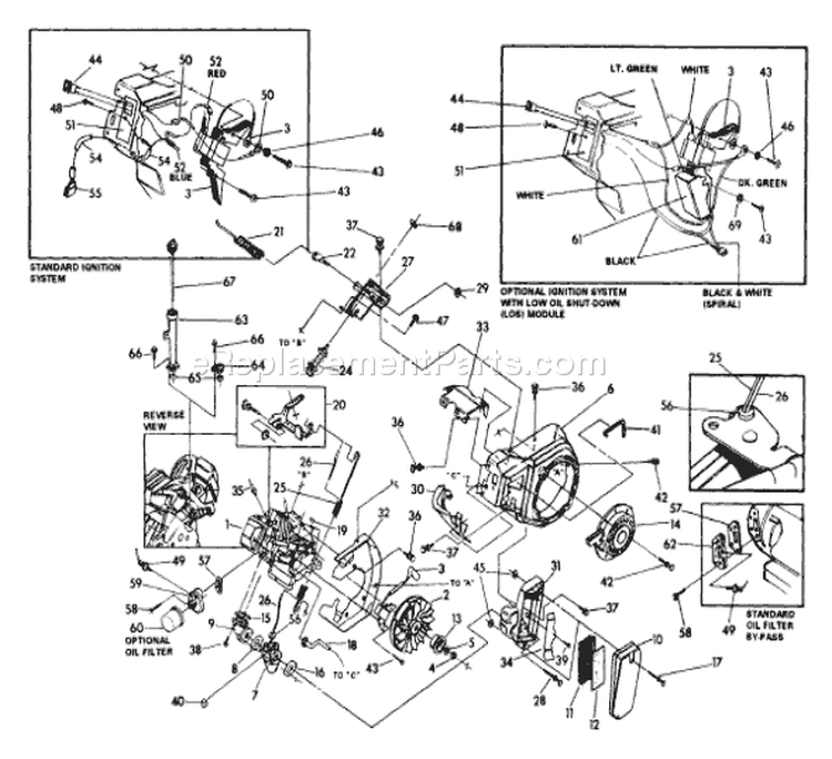 Page C Diagram and Parts List for 9538-1  Briggs and Stratton Generator